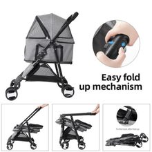 Load image into Gallery viewer, Large Pet Stroller Carrier with Detachable Cart and Rain Cover