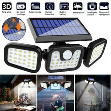 Load image into Gallery viewer, Solar Motion Sensor Light with 74 LED Bulbs and 270 Degree Coverage