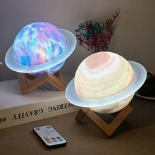 Load image into Gallery viewer, Galaxy Saturn Bluetooth Speaker with Night Light