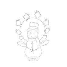 Load image into Gallery viewer, Animated Snow Globe Lamp, Playful Lighted Snowman and Penguin Scene