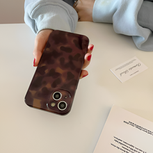 Load image into Gallery viewer, Luxury Amber Retro Brown Glossy Phone Case