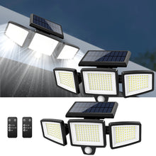Load image into Gallery viewer, Triple Head Motion Sensor Solar Lights for Outdoor