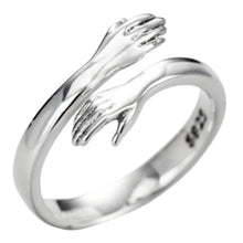 Load image into Gallery viewer, Adjustable Silver Hug Ring