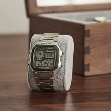 Load image into Gallery viewer, Walnut Watch Collection Box with Glass Top