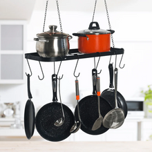 Load image into Gallery viewer, Large Capacity Rustic Pots And Pans Hanging Holder Kitchen Organizer Rack