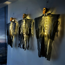 Load image into Gallery viewer, Glowing Halloween Skeleton Hanging Decoration