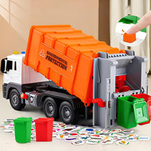 Load image into Gallery viewer, Kids City Garbage Truck Toy with Lights & Sounds