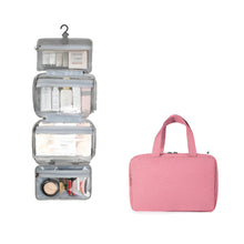 Load image into Gallery viewer, Travel Organizer for Cosmetics, Compact Water-Resistant Toiletry Bag with 4 Compartments and 360° Hook