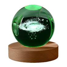 Load image into Gallery viewer, 2.36 in RGB Crystal Ball Night Light with Milky Way and Moon - Cosmos-Inspired Bedside Decoration