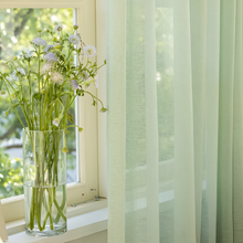Load image into Gallery viewer, Japanese Mint Green Sheer Curtains for Living Room and Bedroom