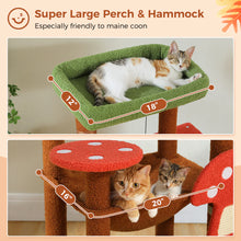 Load image into Gallery viewer, Mushroom Cat Tree Indoor Climbing and Play Tower