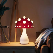 Load image into Gallery viewer, Mushroom Table Lamp with Warm White LED and Dotted Acrylic Diffuser