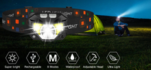 Load image into Gallery viewer, Rechargeable LED Headlamp with Motion Sensor 2 Pack