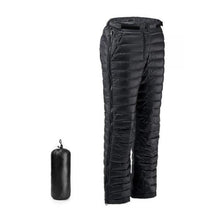 Load image into Gallery viewer, Insulated Goose Down Pants with Full Length Side Zippers and Water Resistant Lower Legs