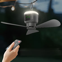 Load image into Gallery viewer, Ultimate Outdoor 12000mAh Rechargeable Ceiling Fan with LED Light