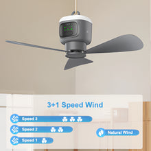 Load image into Gallery viewer, Ultimate Outdoor 12000mAh Rechargeable Ceiling Fan with LED Light