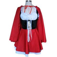 Load image into Gallery viewer, Official Little Red Riding Hooded Dress Woman Costume