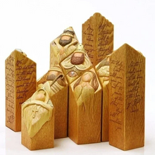 Load image into Gallery viewer, 9pcs Heaven Nativity Tree Pillar Statues