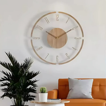 Load image into Gallery viewer, Nordic Silent Wooden Wall Clock