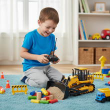 Load image into Gallery viewer, Remote Control Bulldozer, 11 Channel Heavy Duty Electric Construction Toy for Kids