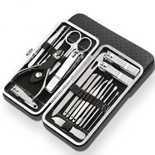 Load image into Gallery viewer, 19 in 1 Stainless Steel Manicure set Nail clipper Kit