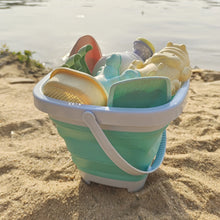 Load image into Gallery viewer, Kids Beach Sand and Water Play Set - Foldable Bucket and Accessories (1, 5, or 11 Piece Set, Random Color)