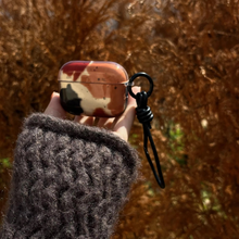 Load image into Gallery viewer, Black Brown Splash Ink Earphone Case with Rope