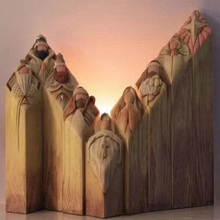 Load image into Gallery viewer, 9pcs Heaven Nativity Tree Pillar Statues