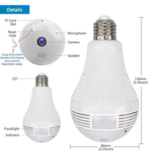 Load image into Gallery viewer, 1080P Light Camera Panoramic Bulb Wifi Smart Led Bulb Light Camera
