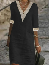 Load image into Gallery viewer, Elegant half-sleeve dress