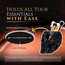 Load image into Gallery viewer, Black Skull Makeup Brush Holder