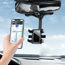 Load image into Gallery viewer, Rotatable and Retractable Car Phone Holder - 360 Degree Rear View Mirror Phone Holder