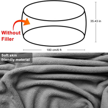 Load image into Gallery viewer, Bean Bag Cover 5ft Black