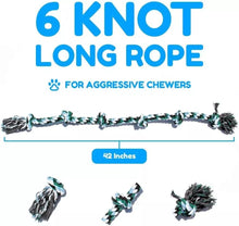 Load image into Gallery viewer, Indestructible 6 Knot Dog Rope Toy