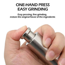 Load image into Gallery viewer, Thumb Press Stainless Steel Salt and Pepper Grinder