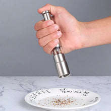 Load image into Gallery viewer, Thumb Press Stainless Steel Salt and Pepper Grinder