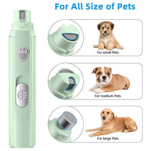 Load image into Gallery viewer, Rechargeable Electric Dog Nail Grinder with Polisher Wheel for Small and Large Pets