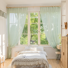 Load image into Gallery viewer, Japanese Mint Green Sheer Curtains for Living Room and Bedroom