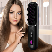 Load image into Gallery viewer, Hair Straightening Brush with Digital Display