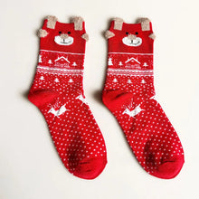 Load image into Gallery viewer, Festive Reindeer Christmas Socks for Women