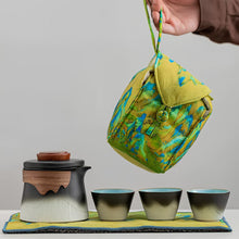 Load image into Gallery viewer, Portable Gradient Travel Tea Set with One Pot and Three Cups