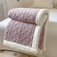 Load image into Gallery viewer, Snuggle Sherpa Blanket Reversible Brushed Fleece Throw