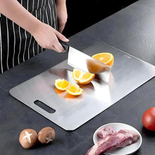 Load image into Gallery viewer, Stainless Steel Cutting Board – SUS304 Non-Porous Surface, Easy Clean, Odor-Resistant, Durable Kitchen Prep Board
