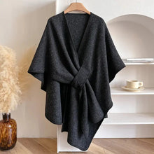 Load image into Gallery viewer, Luxurious Poncho Shawl Coat for Women