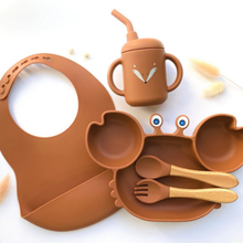 Load image into Gallery viewer, Baby Mealtime Set with Bib and Straw Cup