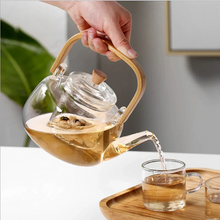 Load image into Gallery viewer, Glass Teapot Heat-Resistant Borosilicate Glass Teapot Boiling Teapot