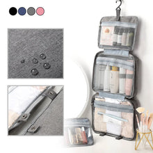 Load image into Gallery viewer, Travel Organizer for Cosmetics, Compact Water-Resistant Toiletry Bag with 4 Compartments and 360° Hook