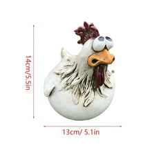 Load image into Gallery viewer, Funny Chicken Fence Decor – Resin Garden Statues