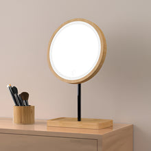 Load image into Gallery viewer, Wooden Illuminated Makeup Mirror