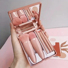 Load image into Gallery viewer, 5pc Mini Travel Size Makeup Brush Set with Mirror